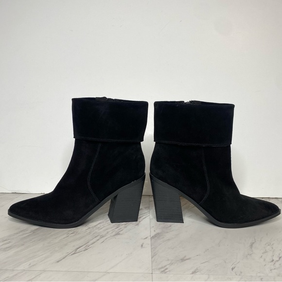 Blondo Sidnee Black Suede Heeled Bootie 7 - Picture 8 of 15